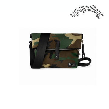 BRICKY Bag - BLACK & BEIGE PATTERN